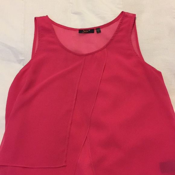 Flowy Asymmetrical Pink Blouse - Picture 2 of 2